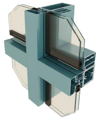 Structure Diagram of Series 120C VisibleFrame Curtain Wall