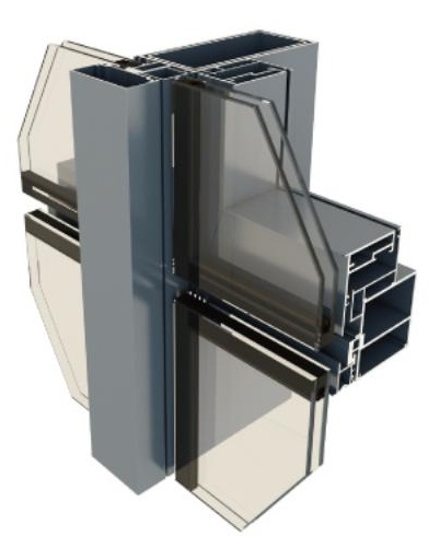 Structure Diagram of Series 170 Semi-HiddenFrame Curtain Wall