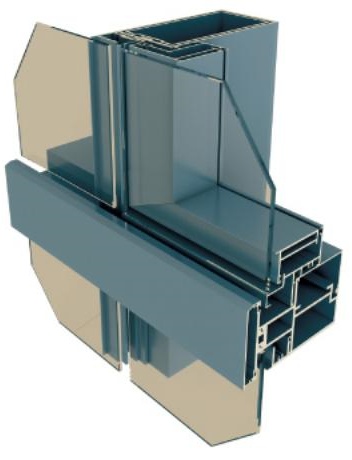 Structure Diagram of Series 110-180Semi-Hidden Frame Curtain Wall