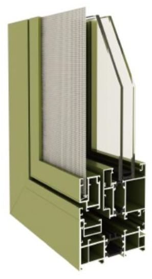 87 series insulated double casement window